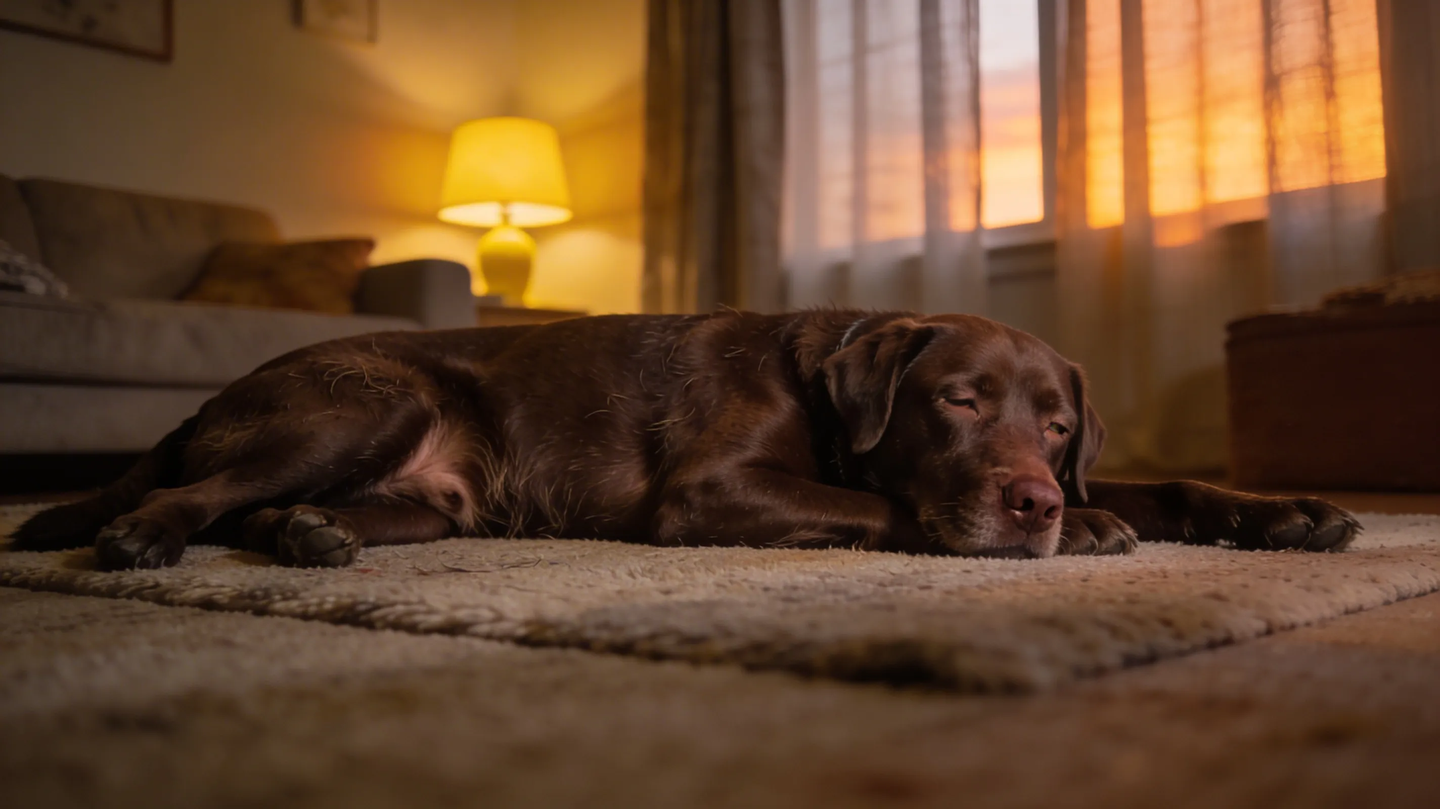 Chien fatigué