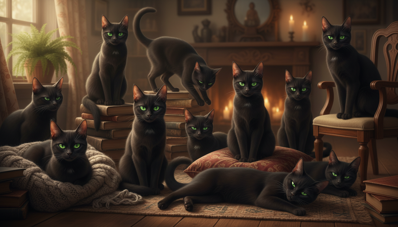 découvrez 11 magnifiques chats noirs aux yeux verts qui sauront vous charmer par leur beauté et leur mystère.