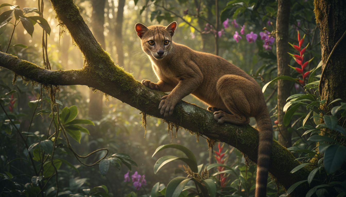 découvrez le fossa, le mystérieux et fascinant prédateur emblématique de madagascar, reconnu pour son agilité et son rôle essentiel dans l'écosystème unique de l'île.