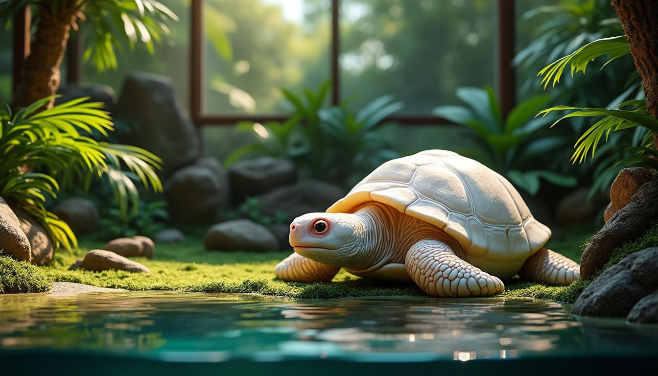 découvrez la naissance exceptionnelle d'une tortue géante des galápagos albinos rare au tropiquarium de servion, un événement unique qui émerveille les visiteurs et les passionnés de la faune.