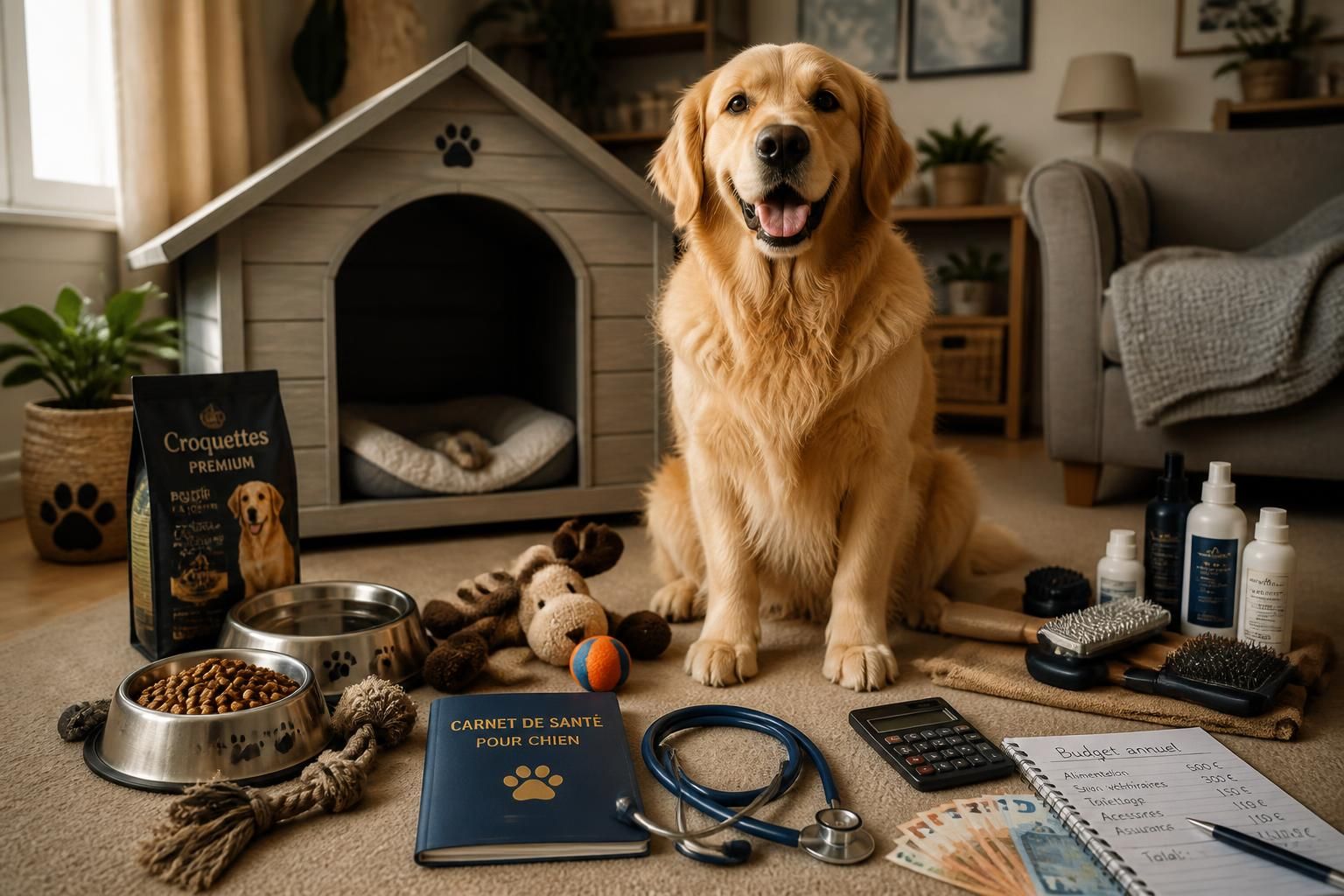 découvrez le prix d’un golden retriever, les coûts d’achat, les soins nécessaires et le budget annuel pour bien prendre soin de votre chien.