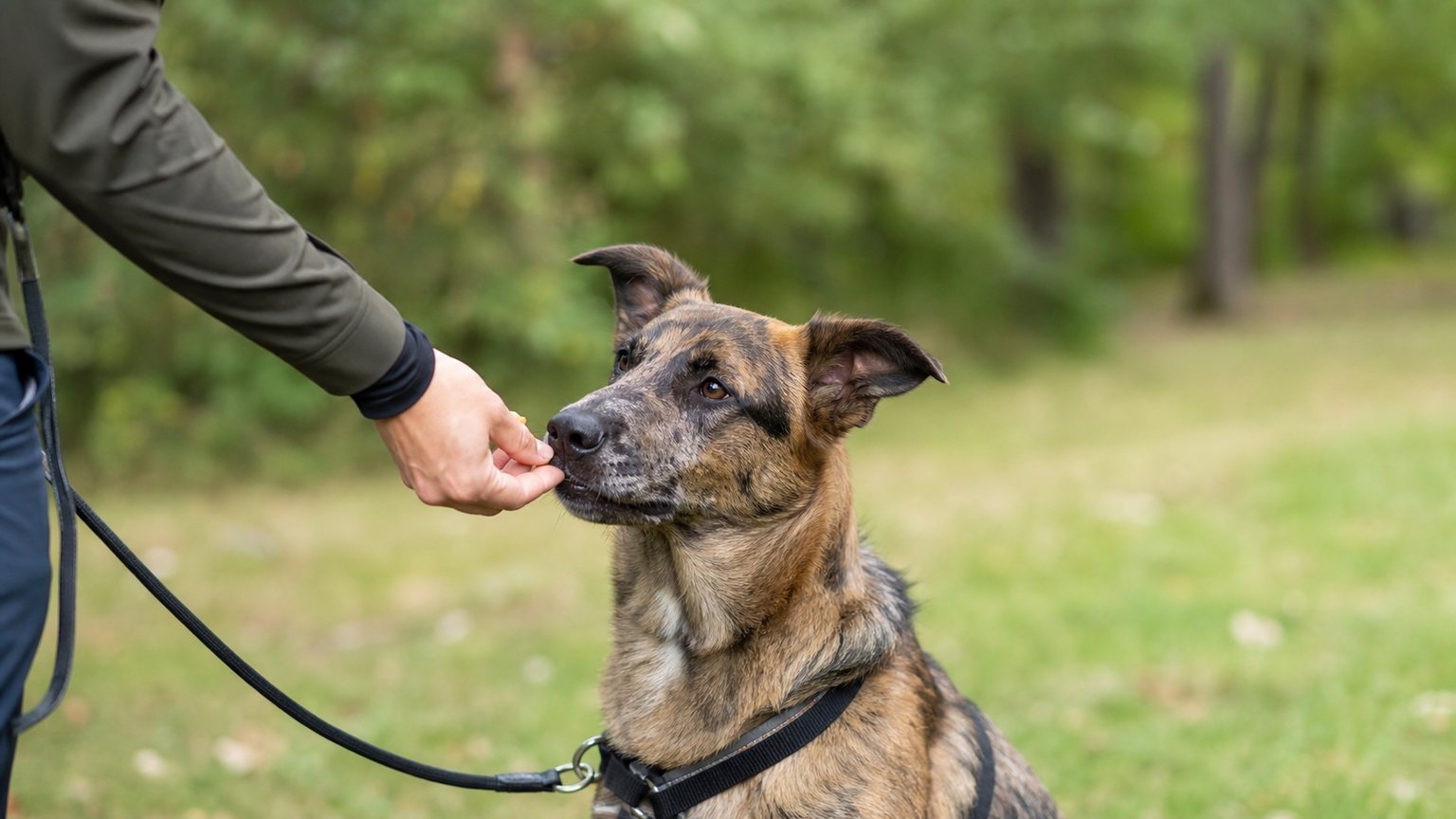 Séance d’éducation positive avec un Malinois croisé Berger Australien