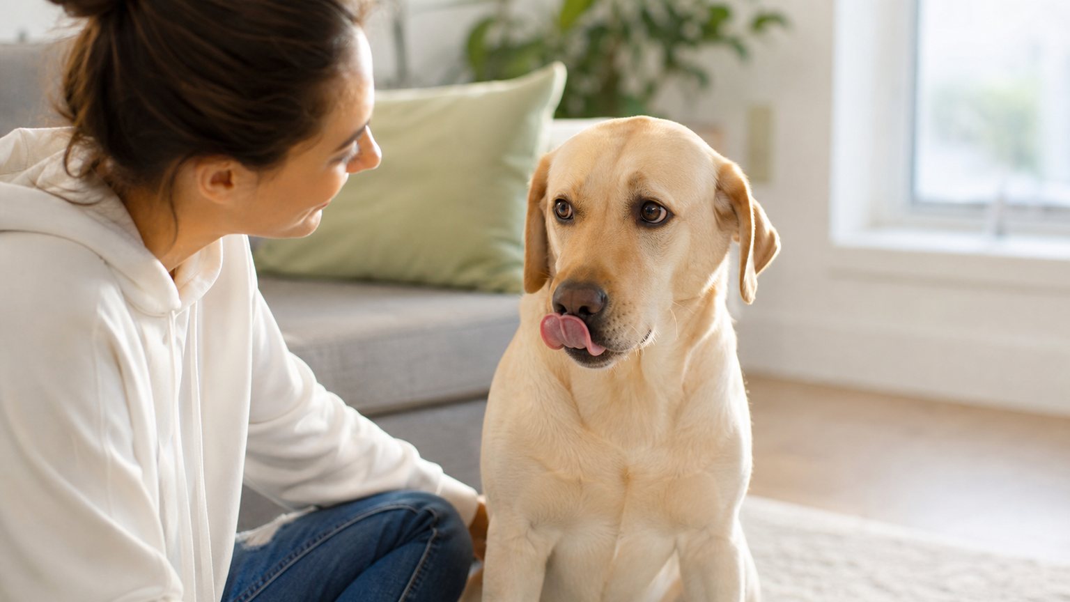 Chien qui se lèche les babines : signification et contexte