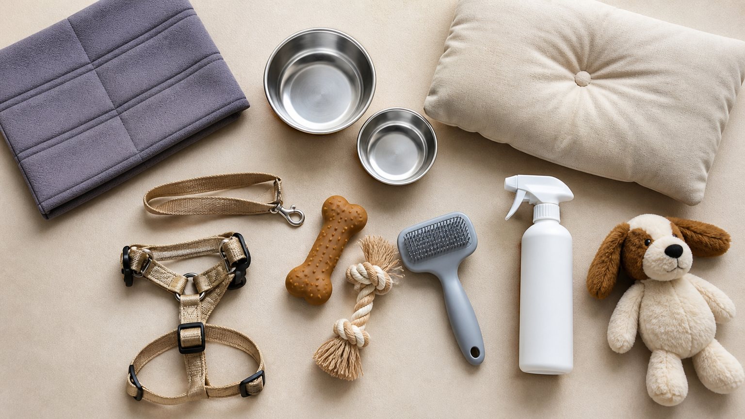 Accessoires de base pour préparer l’arrivée d’un chiot